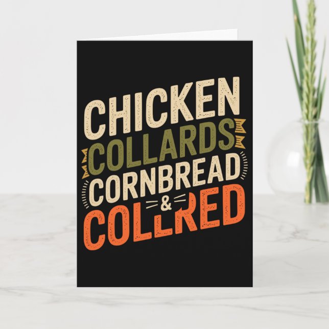 Chicken Collards Cornbread And Cobbler _3  Card (Front)
