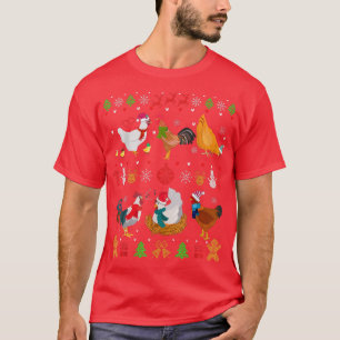 Chicken Collection Christmas Sweater Santa Chicken