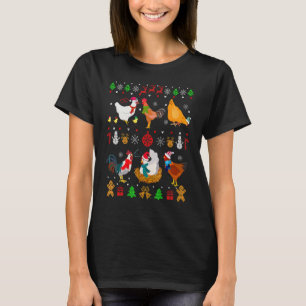 Chicken Collection Christmas Sweater Santa Chicken