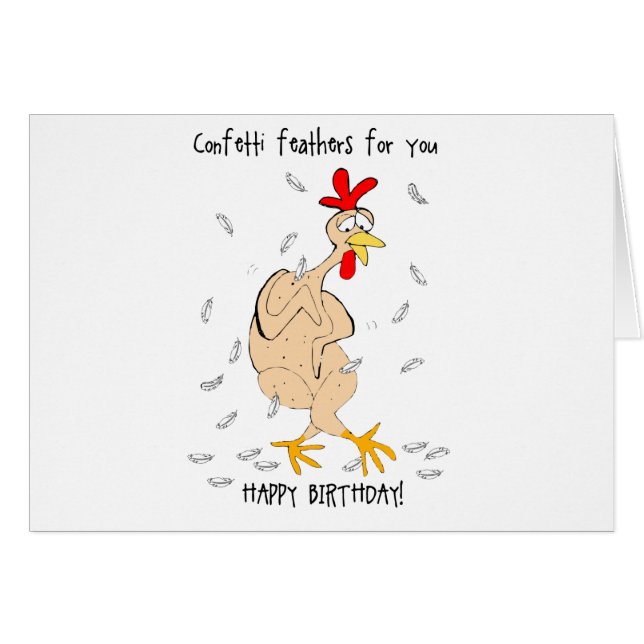 Chicken Confetti Feathers (Front Horizontal)