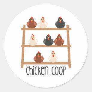 Chicken Coop Classic Round Sticker