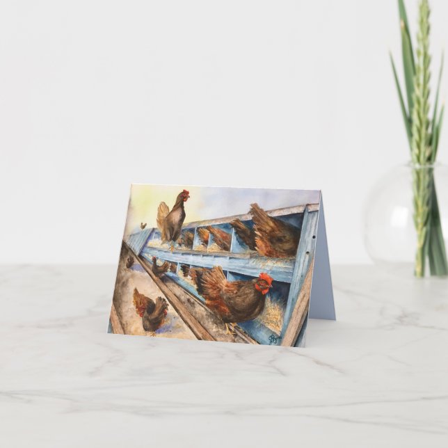 Chicken Coop Note Card (Front)