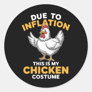 Chicken Costume Classic Round Sticker