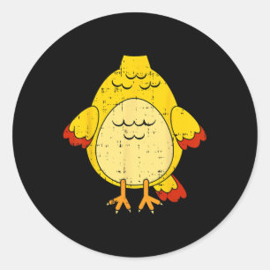 Chicken Costume Cute Easy Animal Halloween Gift Classic Round Sticker