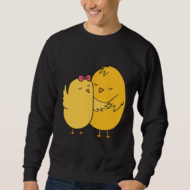 Chicken Couples Wedding Anniversary   Sweatshirt (Front)
