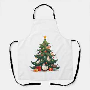 Chicken Cow Goat Horse Farm Animal Farmer Christma Apron