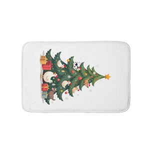 Chicken Cow Goat Horse Farm Animal Farmer Christma Bath Mat