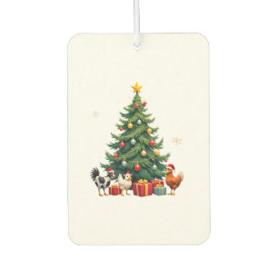 Chicken Cow Goat Horse Farm Animal Farmer Christma Car Air Freshener