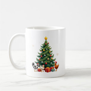 Chicken Cow Goat Horse Farm Animal Farmer Christma Coffee Mug