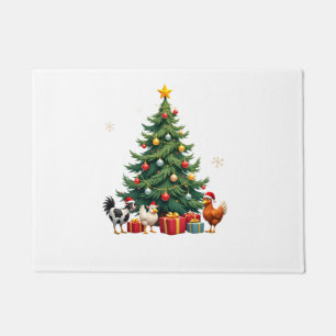 Chicken Cow Goat Horse Farm Animal Farmer Christma Doormat