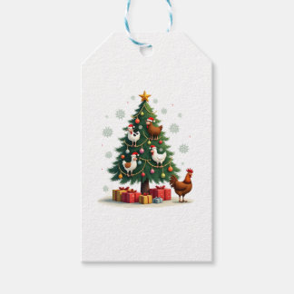 Chicken Cow Goat Horse Farm Animal Farmer Christma Gift Tags