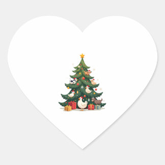 Chicken Cow Goat Horse Farm Animal Farmer Christma Heart Sticker