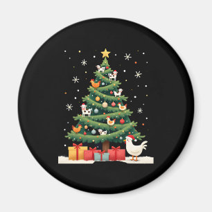 Chicken Cow Goat Horse Farm Animal Farmer Christma Magnet