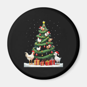 Chicken Cow Goat Horse Farm Animal Farmer Christma Magnet