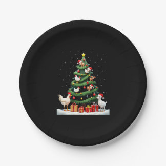 Chicken Cow Goat Horse Farm Animal Farmer Christma Paper Plate