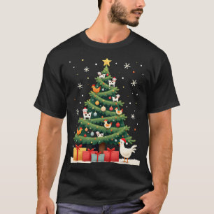 Chicken Cow Goat Horse Farm Animal Farmer Christma T-Shirt