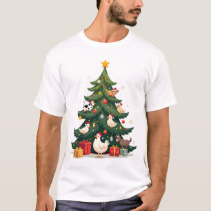 Chicken Cow Goat Horse Farm Animal Farmer Christma T-Shirt