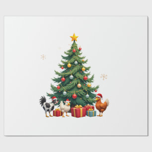 Chicken Cow Goat Horse Farm Animal Farmer Christma Wrapping Paper