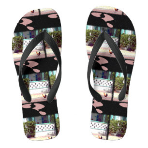 Chicken crosses road...WHY? Flip Flops
