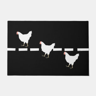 Chicken Crossing Doormat