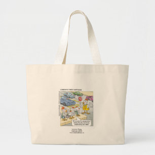 Chicken Crossing Road Funny Tote Bag