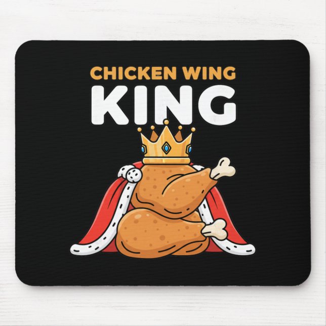 Chicken Crowned Chicken Wing King  Mouse Mat (Front)