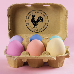 chicken  Custom Business Logo Large  Rubber Stamp