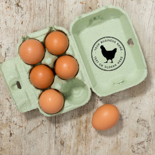 chicken  Custom Business Logo Large  Rubber Stamp