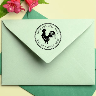 chicken  Custom Business Logo Large  Rubber Stamp