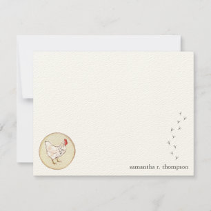 Chicken Custom Thank You Note Card