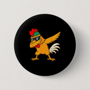 Chicken Dab Meme Animal Dance Funny For Men Women  6 Cm Round Badge
