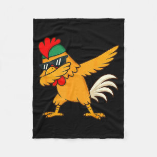 Chicken Dab Meme Animal Dance Funny For Men Women  Fleece Blanket