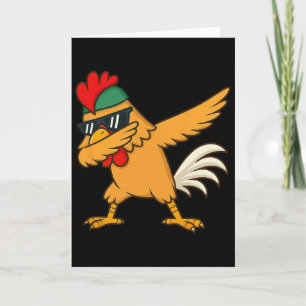 Chicken Dab Meme Animal Dance Funny Gifts For Men Card