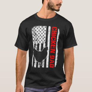Chicken Dad American Flag T-Shirt