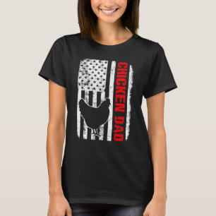 Chicken Dad American Flag T-Shirt