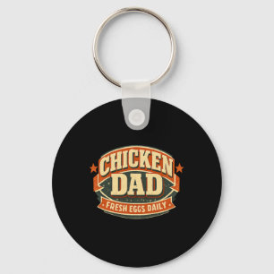 Chicken Dad Design Ckyard Poultry Farmer Humour Me Key Ring