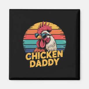 Chicken Dad Retro Farm Animal Lover  Magnet