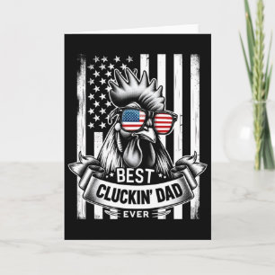 Chicken Dad Rooster Daddy Farmer Funny Fathers Day Card