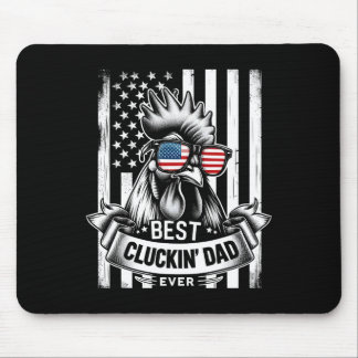 Chicken Dad Rooster Daddy Farmer Funny Fathers Day Mouse Mat