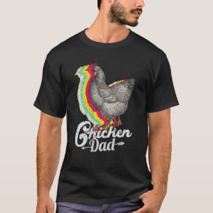 Chicken Dad Vintage Retro 70s Chicken Silhouette P T-Shirt