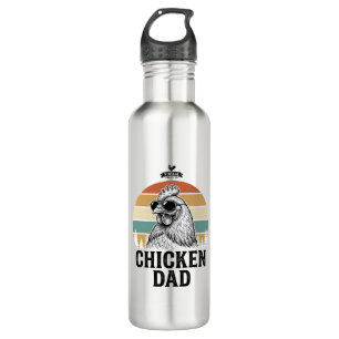 Chicken Dad Vintage Sunset Funny Chicken Lover Shi 710 Ml Water Bottle