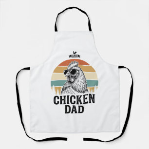 Chicken Dad Vintage Sunset Funny Chicken Lover Shi Apron