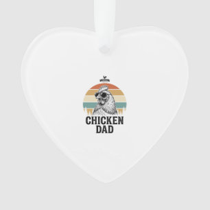 Chicken Dad Vintage Sunset Funny Chicken Lover Shi Ornament