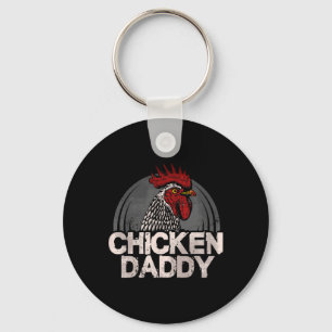 Chicken Daddy Chickens Farmer Ckyard Poultry Farmi Key Ring