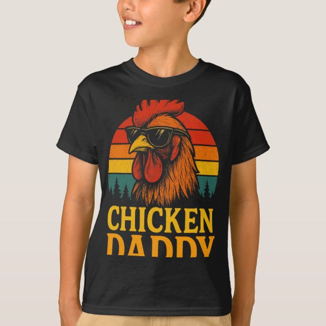 Chicken Daddy - Funny Poultry Farmer Retro  T-Shirt (Front)