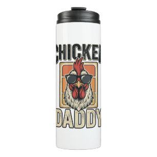 Chicken Daddy Funny Rooster Vintage Vector Shirt_1 Thermal Tumbler