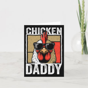 Chicken Daddy Rooster Farmer Funny Fathers Day For Card