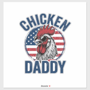 Chicken Daddy Rooster Vintage Patriotic Shirt Desi