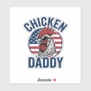 Chicken Daddy Rooster Vintage Patriotic Shirt Desi