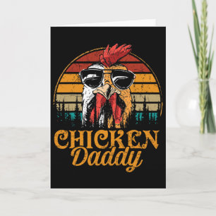 Chicken Daddy Vintage Poultry Farmer Funny Fathers Card